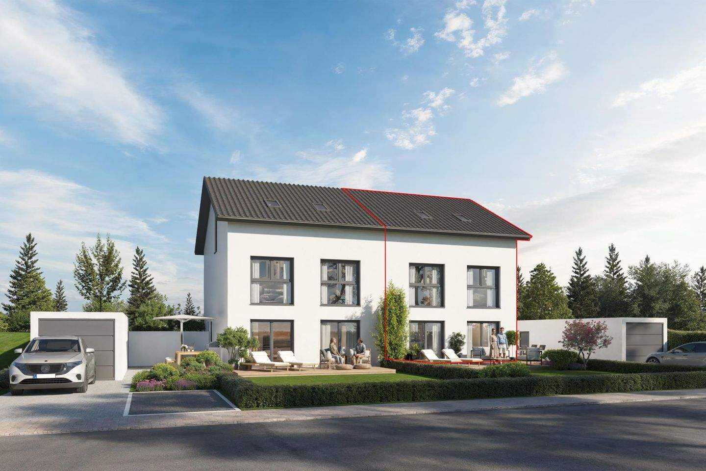 KfW-55 Neubau - Großzügige Doppelhaushälfte mit zwei Bädern!!! – Adlkofen – Bild 1 von 6
