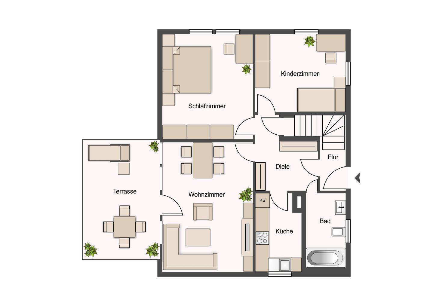 Bezugsfreies Familiendomizil | 2 Bäder | Kameraüberwachung | Brunnen | Garage und Stellplatz – Bennewitz – Vorschaubild 4