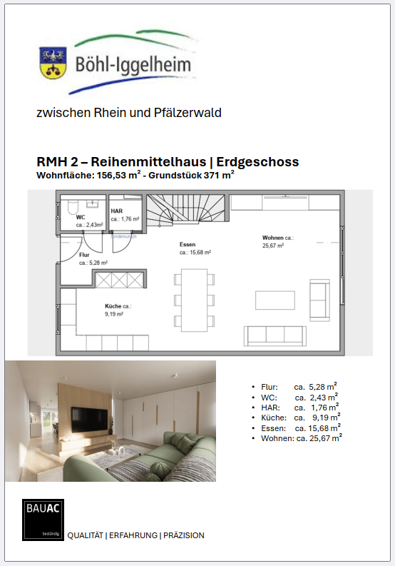 Neubau: Modernes Reihenhaus mit Garten – energieeffizient & familienfreundlich – Böhl-Iggelheim – Vorschaubild 9