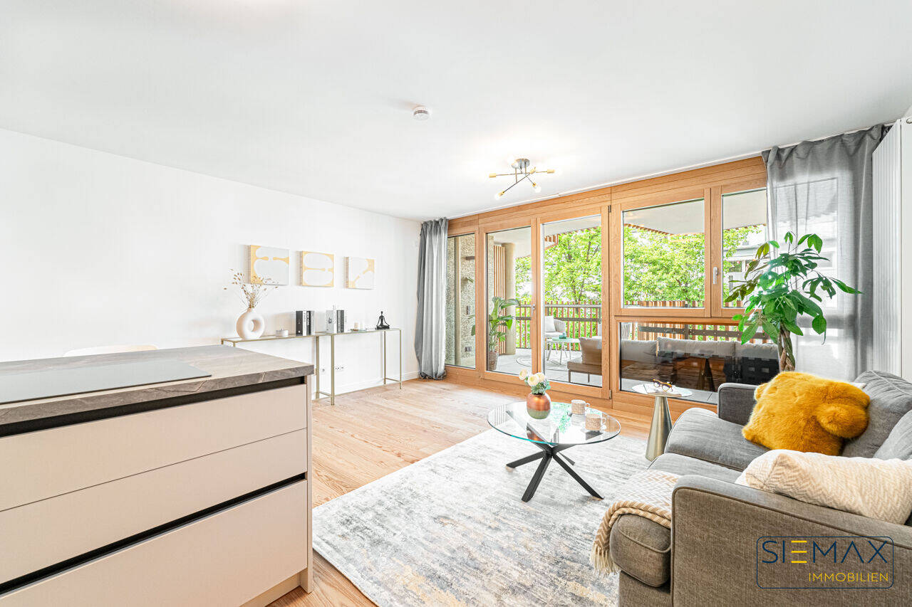 Wohnung Nr.46: Helle 1-Zimmer-Wohnung mit großzügigem, überdachten Balkon - zusätzlicher Wohnkomfort – München – Vorschaubild 2