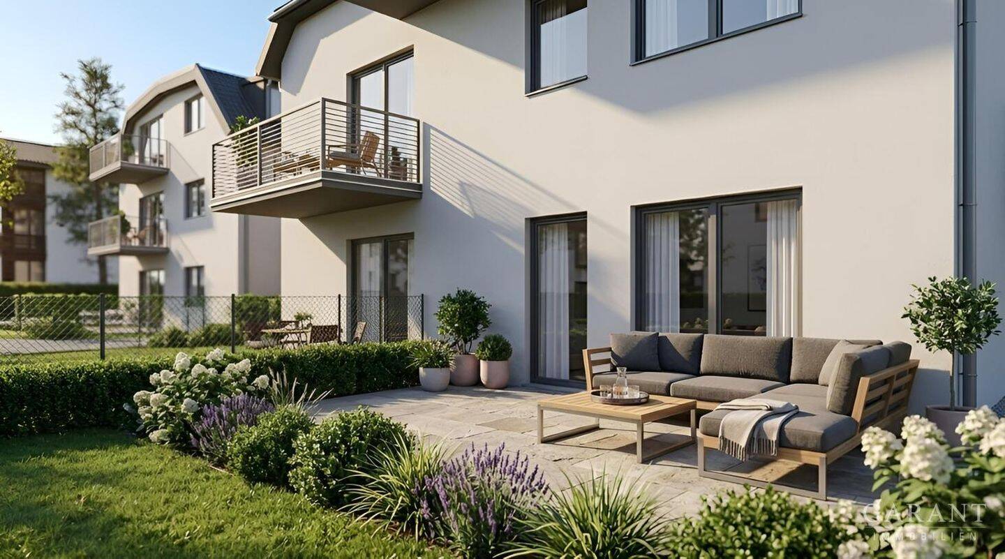 Wohntraum mit ca. 140 qm Garten: Hochwertige Neubauwohnung in kleiner Anlage