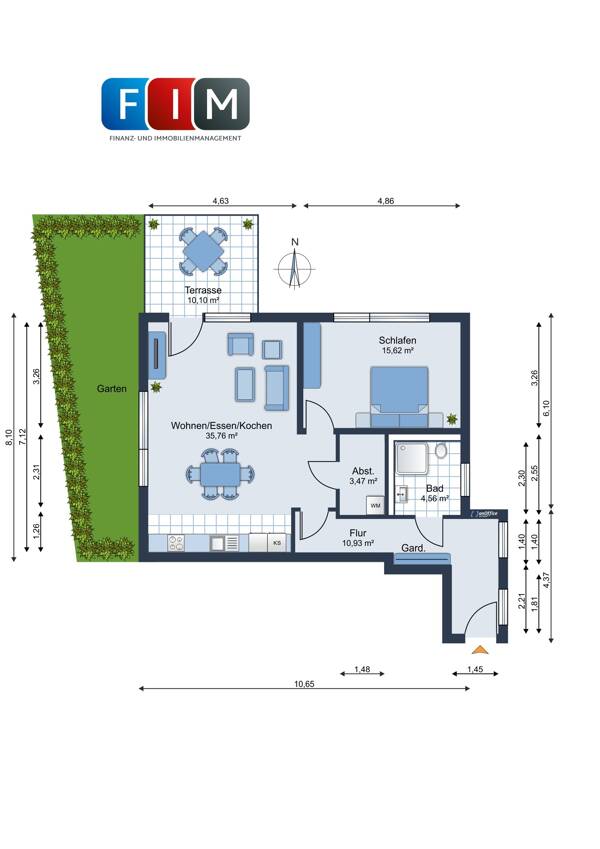 Erdgeschosswohnung in 49324 Melle mit 72,86 m² kaufen