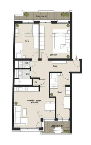 Modern & energieeffizient wohnen in Köln - Lindenthal – 3 Zimmer mit Balkon & Loggia! WE 5 – 50931 Köln – Vorschaubild 2