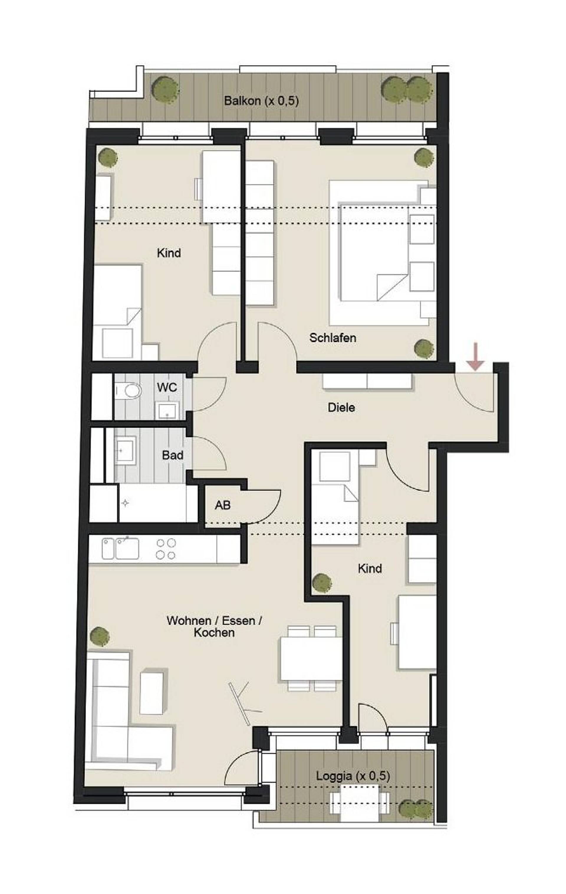 Etagenwohnung in 50931 Köln mit 92,81 m² kaufen