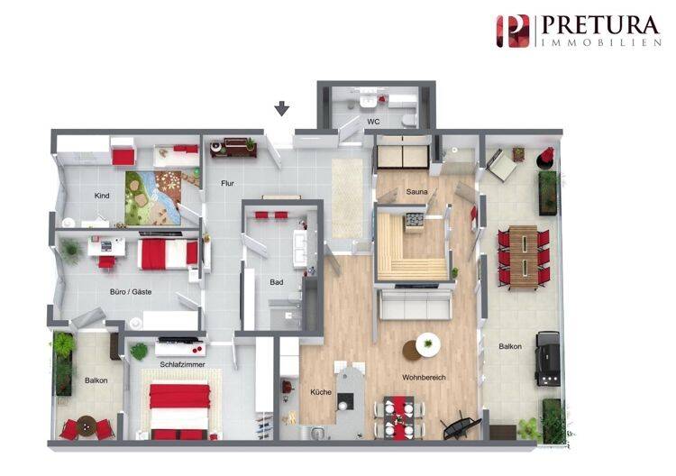 Exklusive Penthouse mit Sauna und Ausblick – Mannheim – Vorschaubild 3