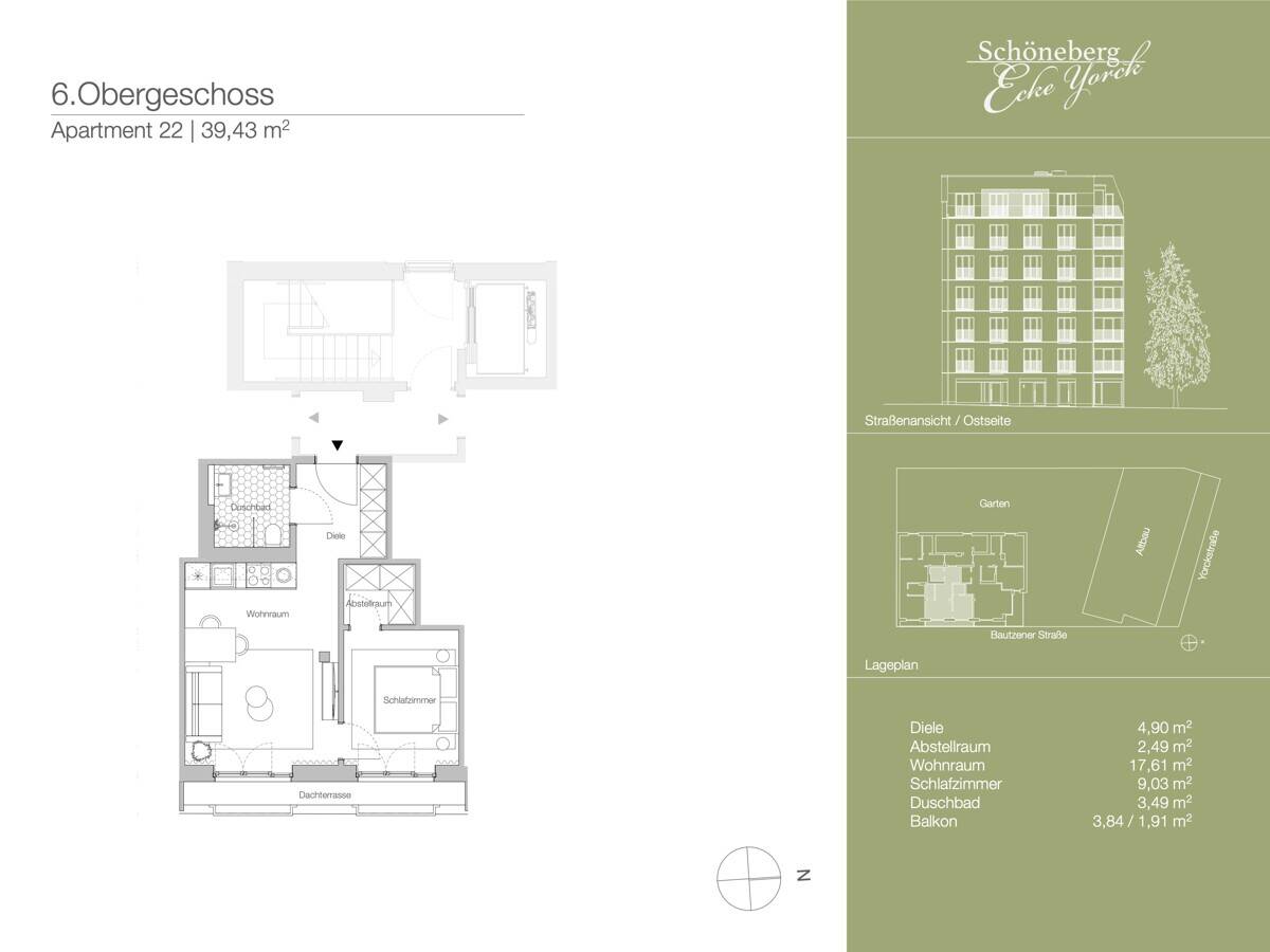 SCHÖNEBERG / KREUZBERG: BESTE LAGE: ERSTBEZUG im LUXUS Neubau: 2-Zimmer-DACHGESCHOSS + Balkon – Berlin – Vorschaubild 5