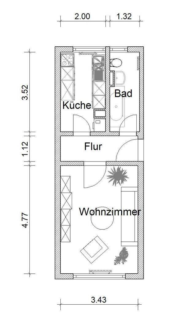 Frisch sanierte 1-Zimmerwohnung – Leipzig – Vorschaubild 2