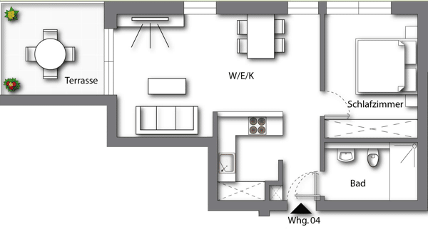 Erdgeschosswohnung in 87629 Füssen mit 55,02 m² kaufen