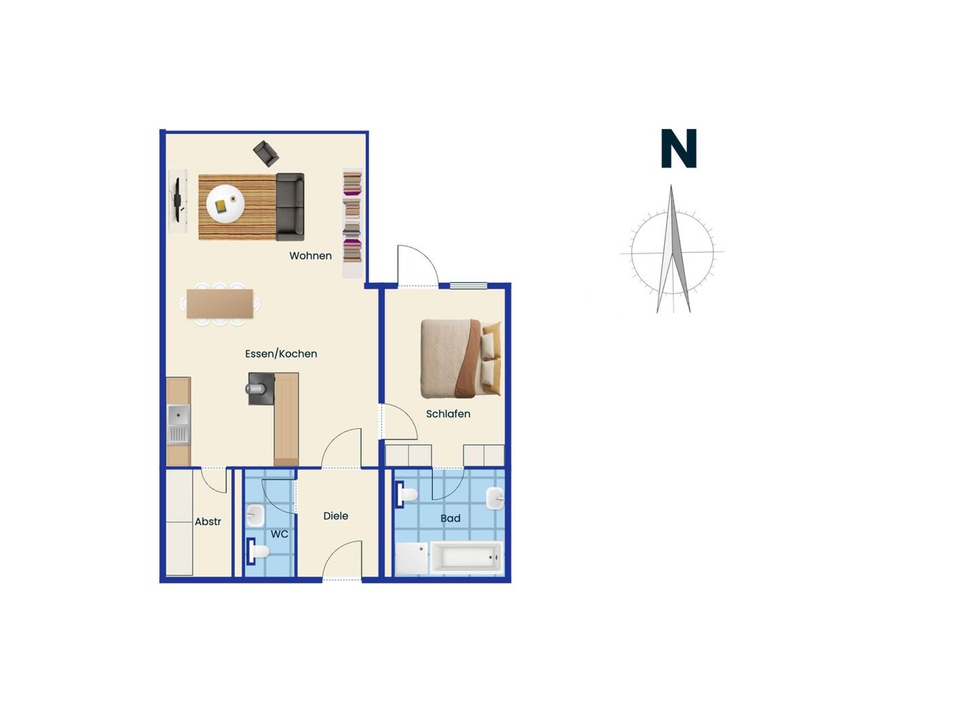 Dachgeschosswohnung in 54338 Schweich mit 78 m² kaufen