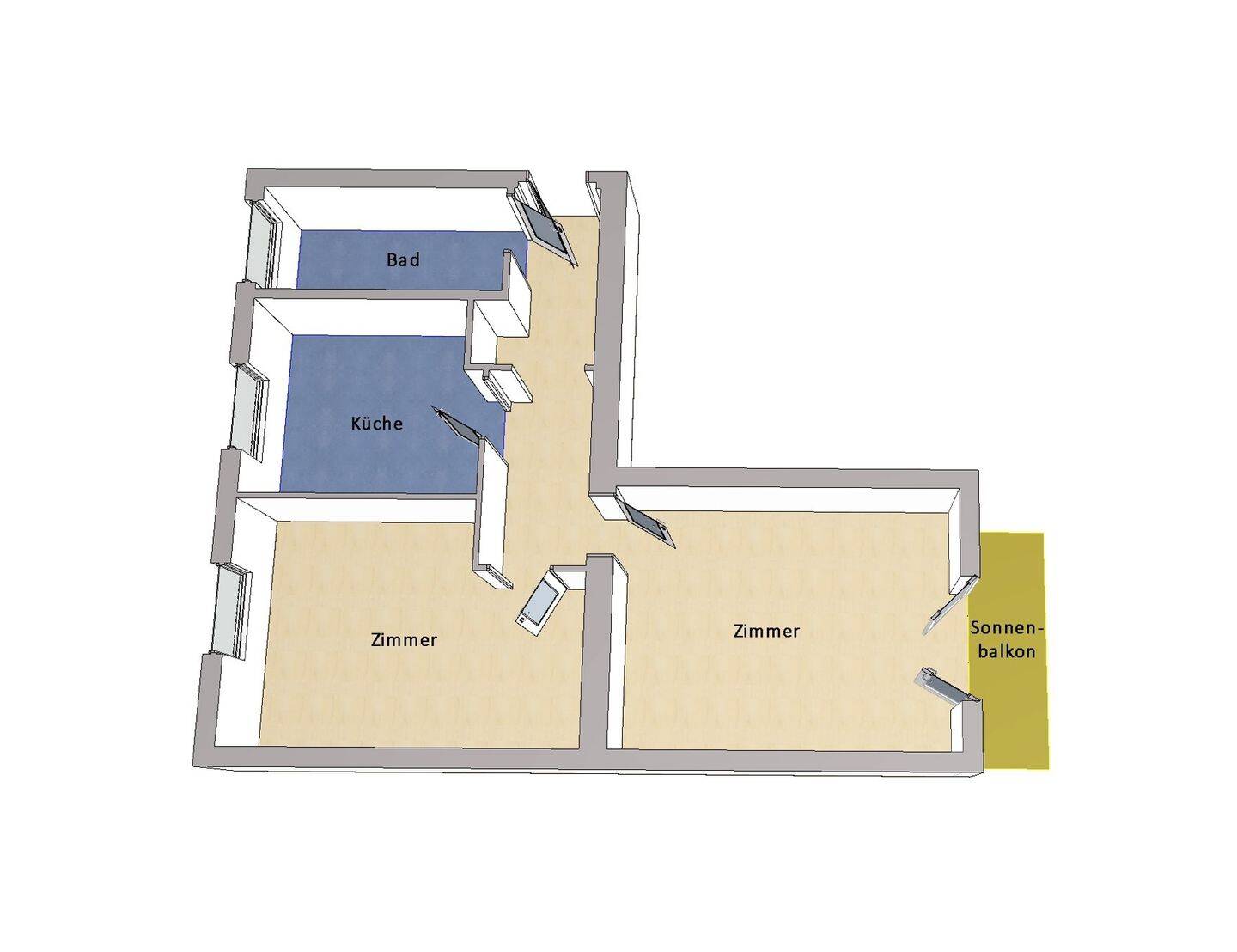 IMMOBERLIN.DE - Top-Citylage! Helle 2-Zimmer-Wohnung mit Sonnenbalkon nahe Frankfurter Tor – Berlin – Vorschaubild 6