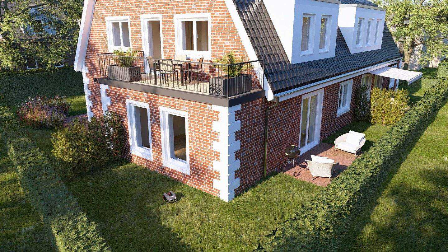 Neubau: 2-Zimmer-Wohnung mit Balkon auf rückliegendem Grundstück am Flötenteich – Oldenburg – Bild 1 von 4