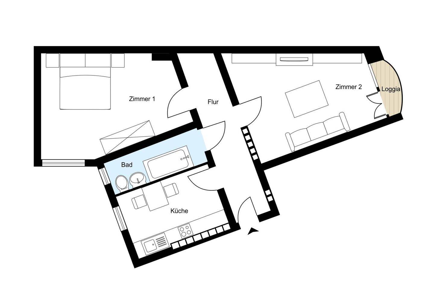 VERMIETET! PROVISIONSFREI! Schöne 2-Zimmer-Wohnung in Berlin-Friedrichshain – Berlin – Vorschaubild 3