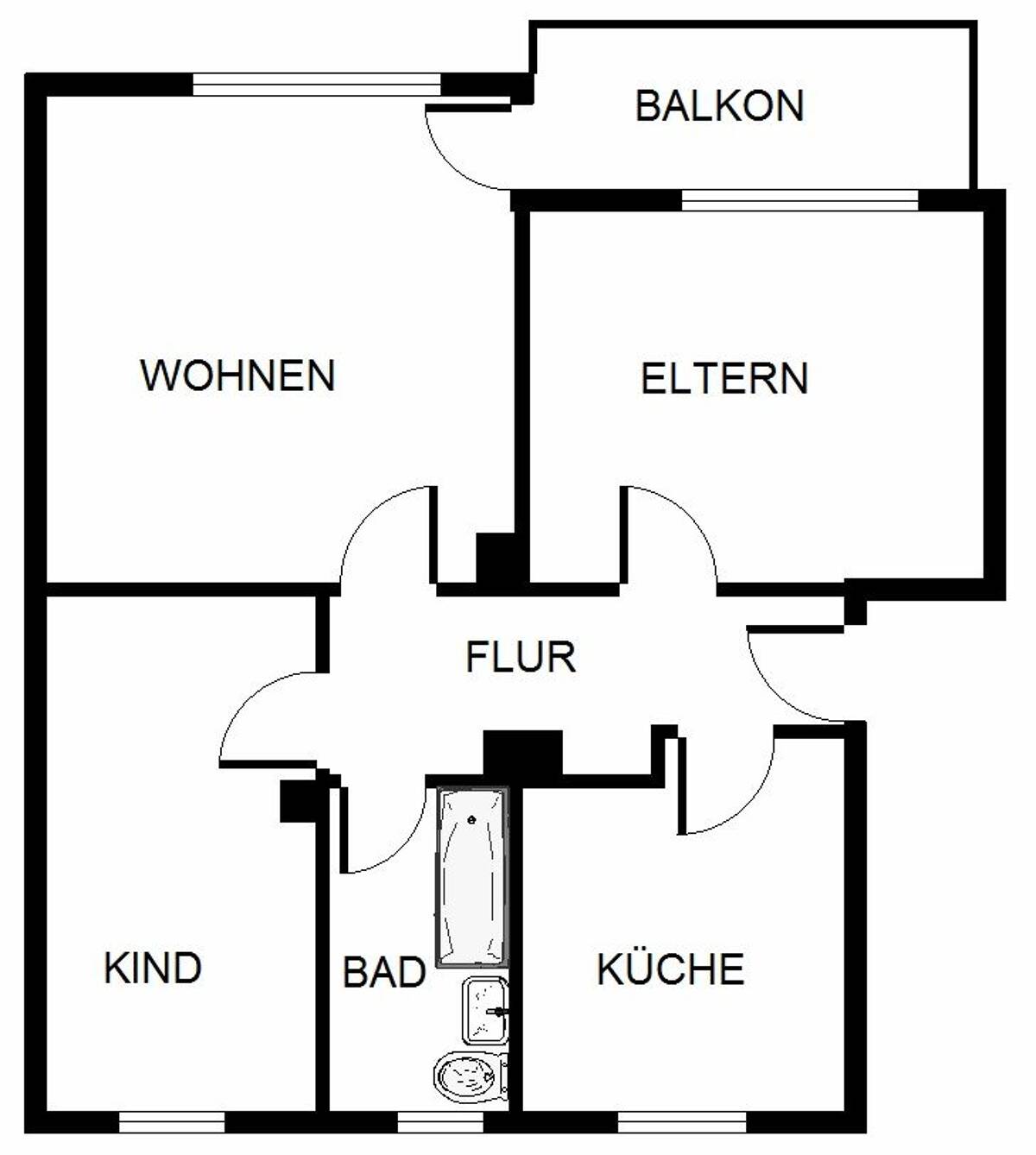 3-Zimmer-Wohnung in Gelsenkirchen Hassel – 45896 Gelsenkirchen – Bild 1 von 7