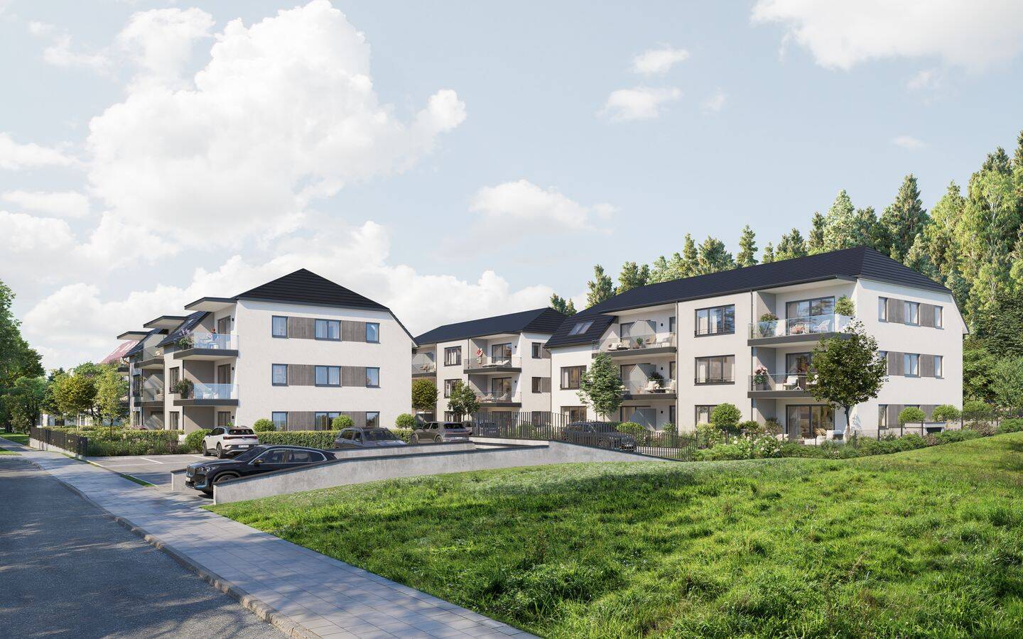 Neubau 2 bis 4 Zimmerwohnung in KfW 40 QNG +