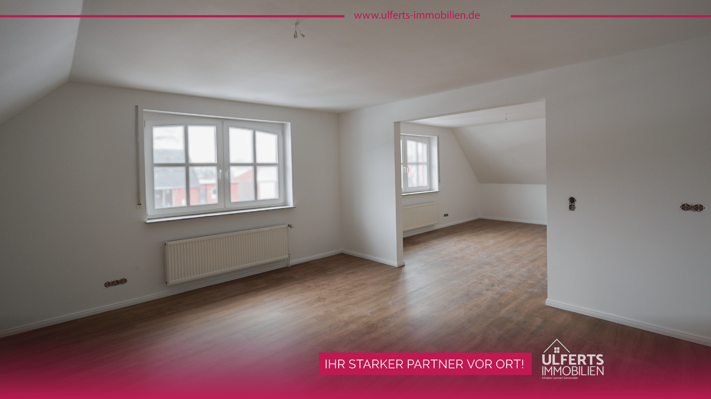 Moderne Dachgeschosswohnung in zentraler Wohnlage von Warsingsfehn