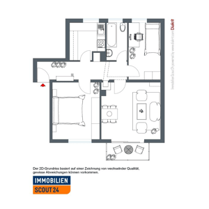 Wunderschön Wohnen in Wehlheiden! Gut geschnittene 3-Zimmer-Wohnung mit Balkon und neuem Bad – 34121 Kassel – Vorschaubild 2
