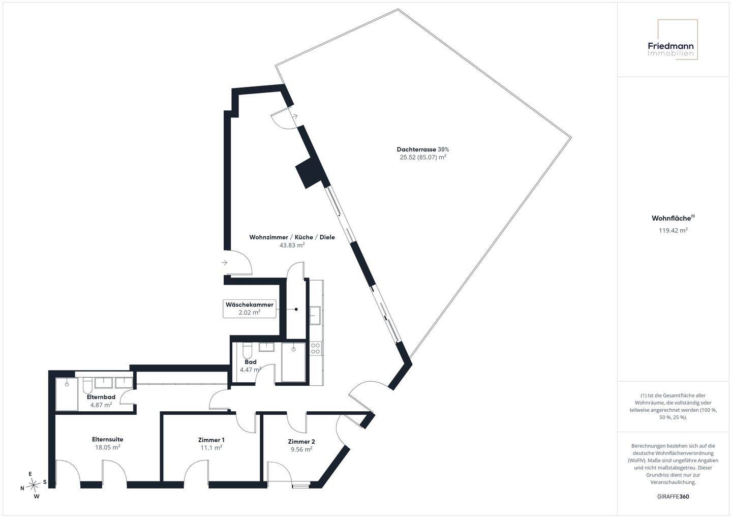 Exklusives Penthouse mit Dachterrasse und Blick zum Mattheiser Wald – Trier – Vorschaubild 6