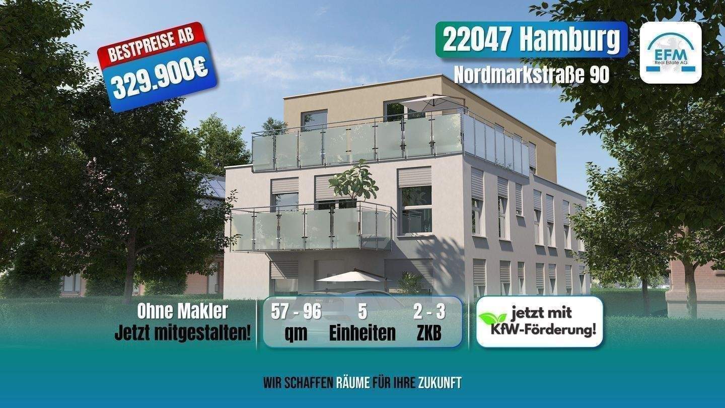 ++BESTPREIS! MIET- & ENERGIESPAREND++ 3 ZKB Neubau Energieeffizienz A+ – Hamburg – Bild 1 von 6