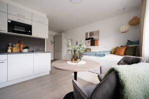 1-Zi-Appartment mit EBK, Concierge-Service, XXL-Skyline-Terrasse für HG uvm! – 60528 Frankfurt am Main – Vorschaubild 3