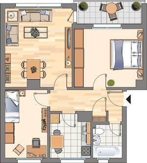 Helle, renovierte Wohnung im 3.Obergeschoss mit Balkon – 45889 Gelsenkirchen – Vorschaubild 3