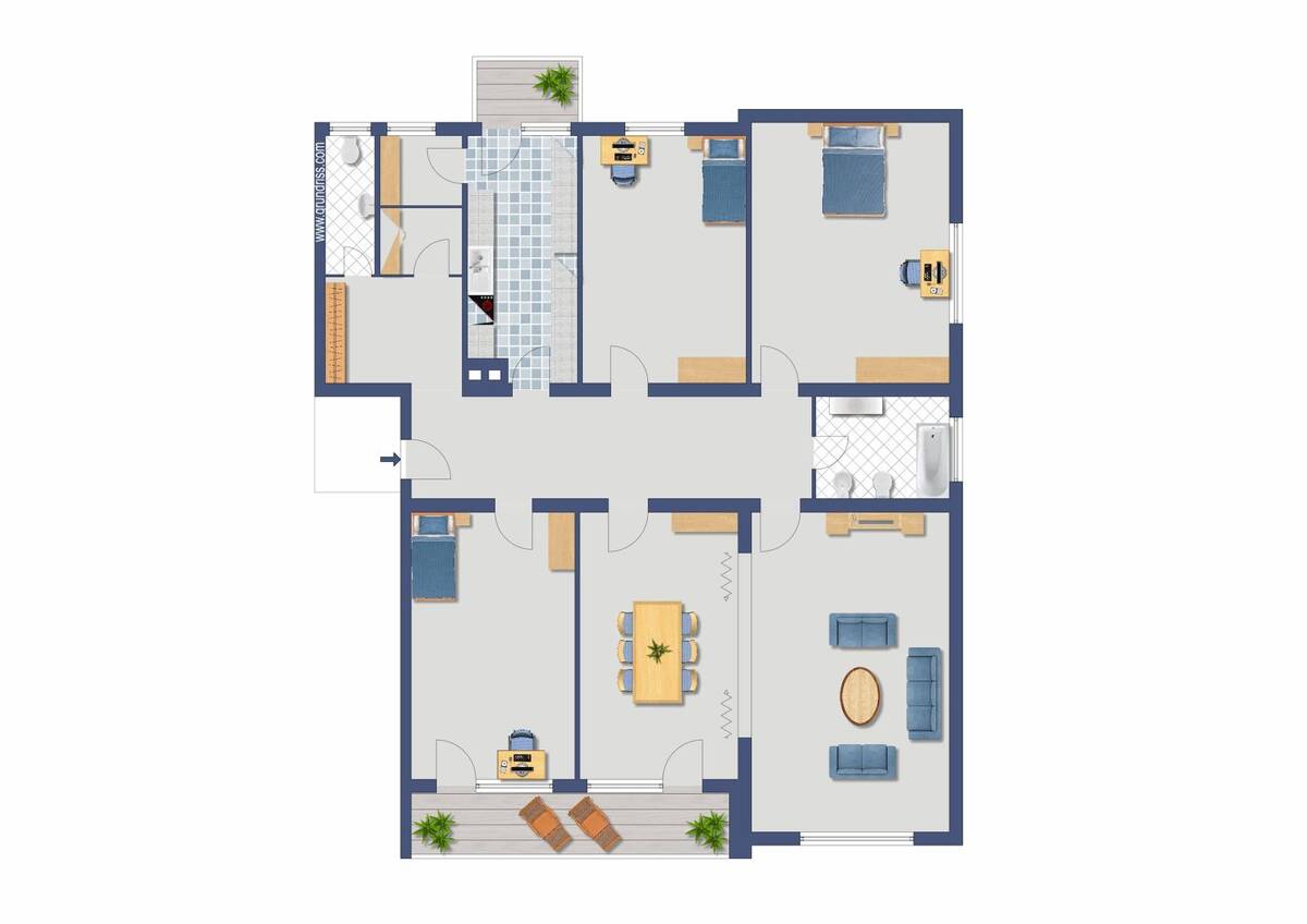 Top-Investment in 1A City Lage Würzburg : 160 m² Premium-Wohnung mit massivem Steuervorteil und späterer Selbstnutzung – 97080 Würzburg – Bild 1 von 1