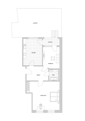 Attraktive Gartenwohnung mit toller Aufteilung direkt am Fürstenplatz! – 40215 Düsseldorf – Vorschaubild 8