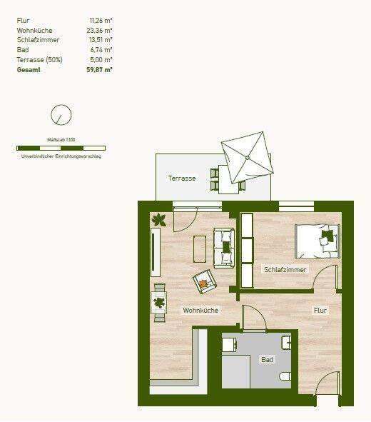 Erstbezug: Erdgeschosswohnung mit Terrasse