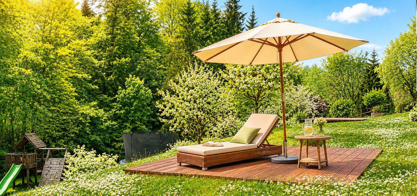 Wohnen wie im Haus - Gartenwohnung mit 103,5 m2 in unverbaubarer Waldrandlage