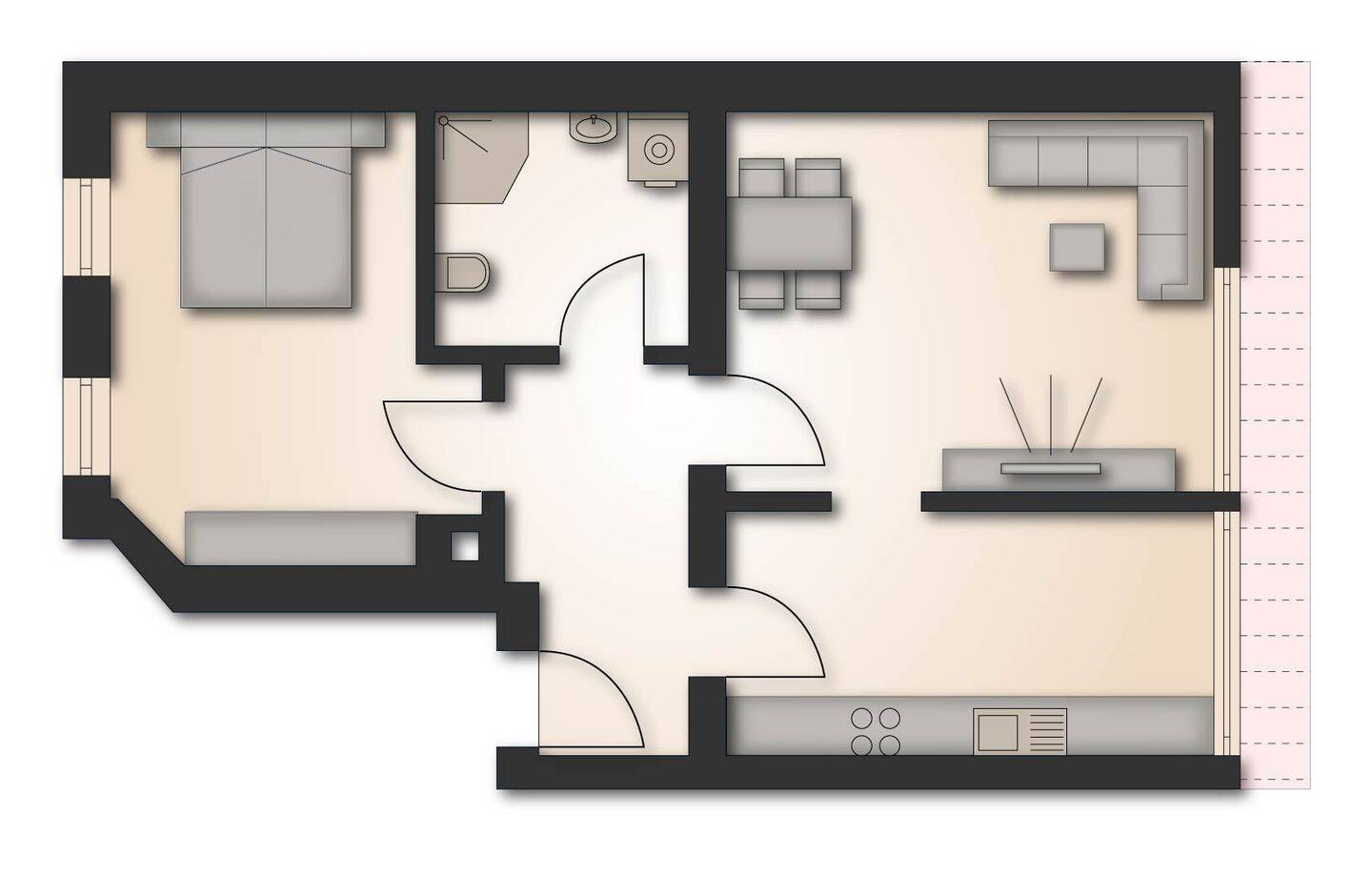 ** Gemütliche 2-Zimmer-Wohnung mit Duschbad in Anger-Crottendorf ** – Leipzig – Vorschaubild 2