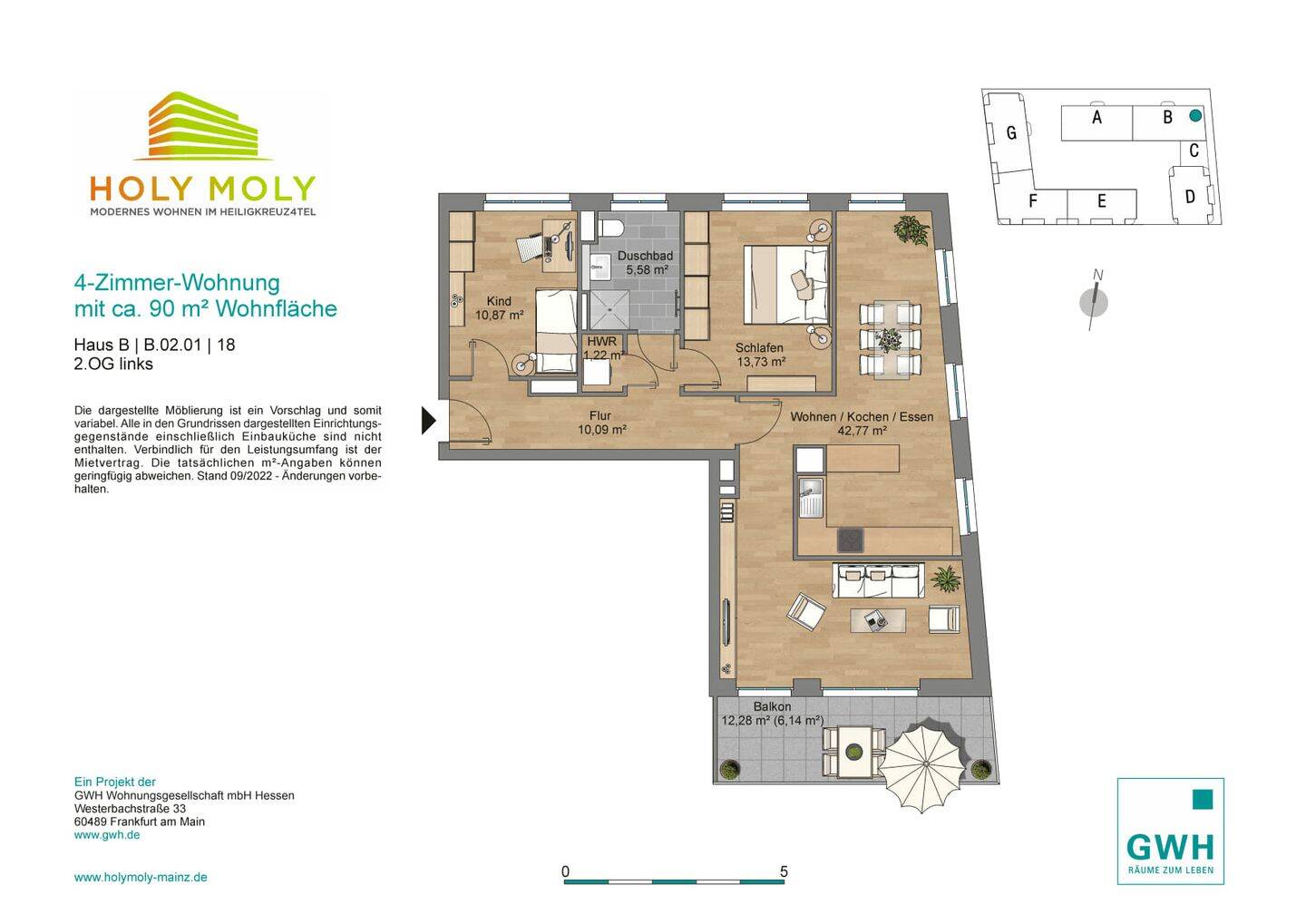 3-Zimmerwohnung in Mainz (Neubaugebiet)