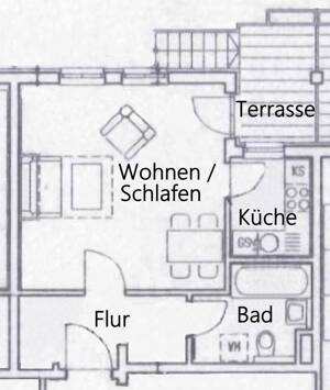 ** Zentrum-Süd: Single-Wohnung mit Terrasse und Wannenbad ** – 4107 Leipzig – Vorschaubild 2