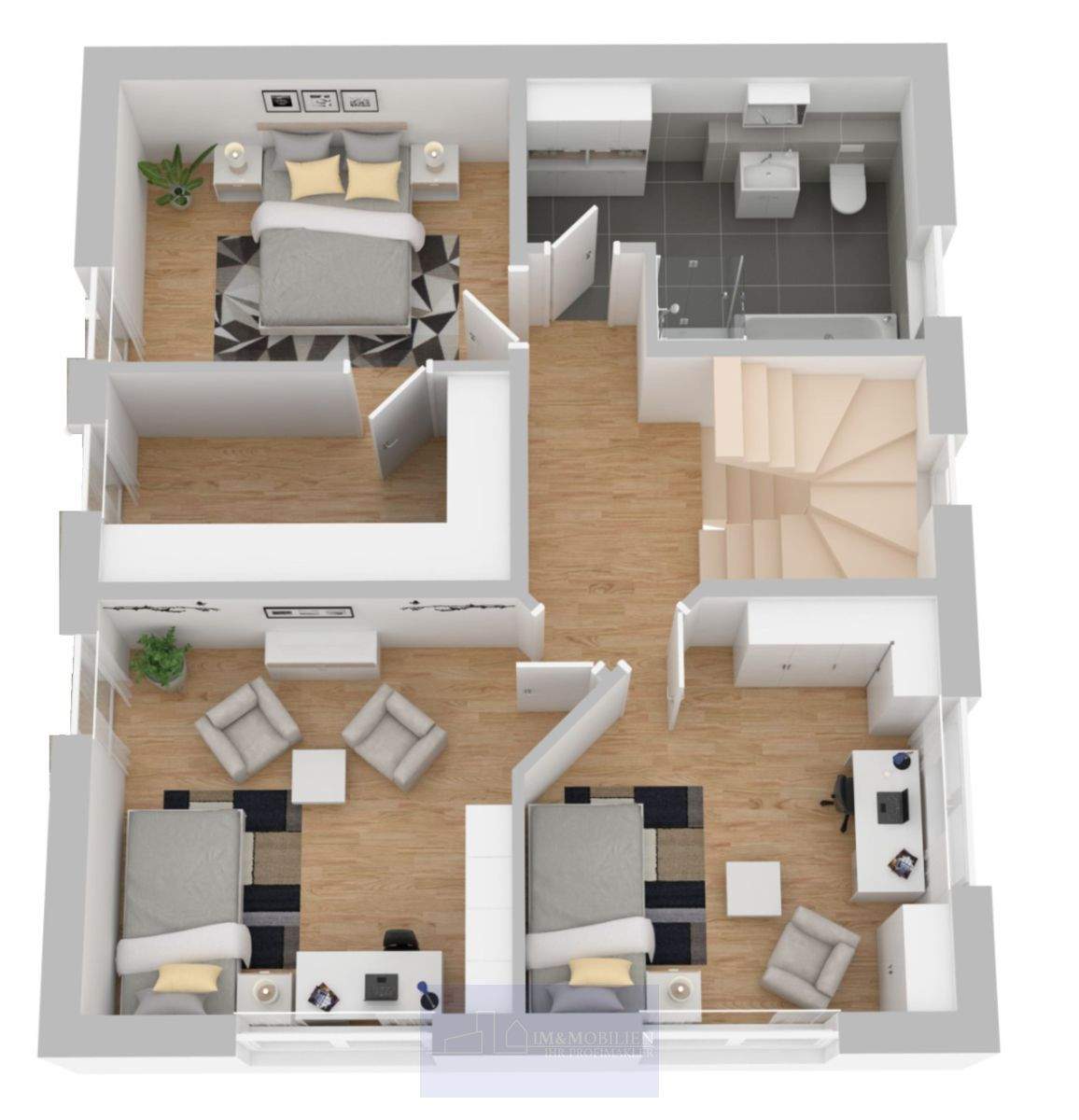 GROSSZÜGIGE KFW 55 DOPPELHAUSHÄLFTE MIT BAUGENEHMIGUNG - BAUSTART SOFORT - INKL. 465 m² GRUNDSTÜCK – Gremsdorf – Vorschaubild 9