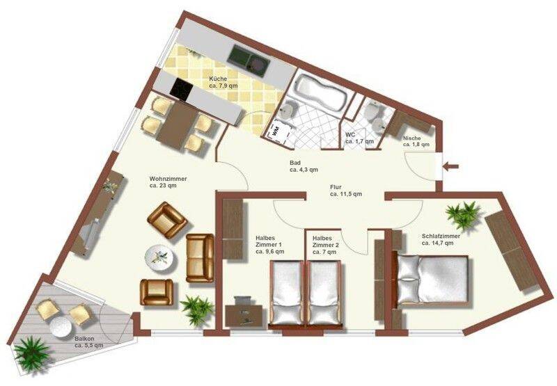 Wohnung für Familie mit WBS-Schein für 4 Räume!