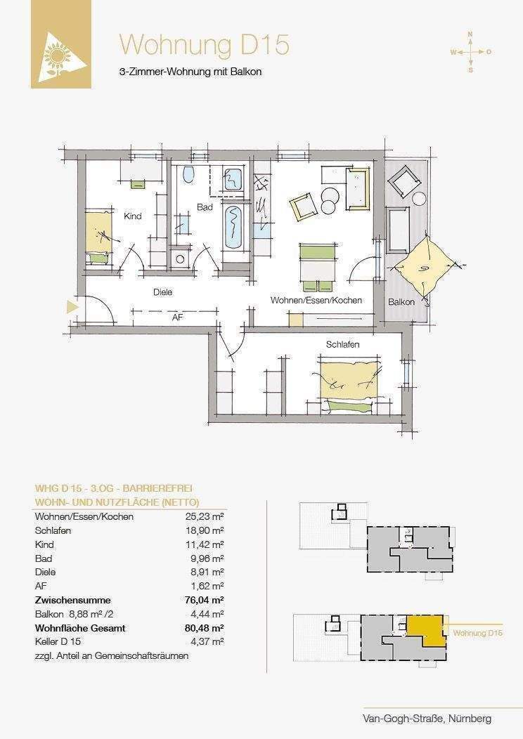Penthouse mit 3 Zimmern mit weitläufigem Feldblick – Nürnberg – Vorschaubild 5