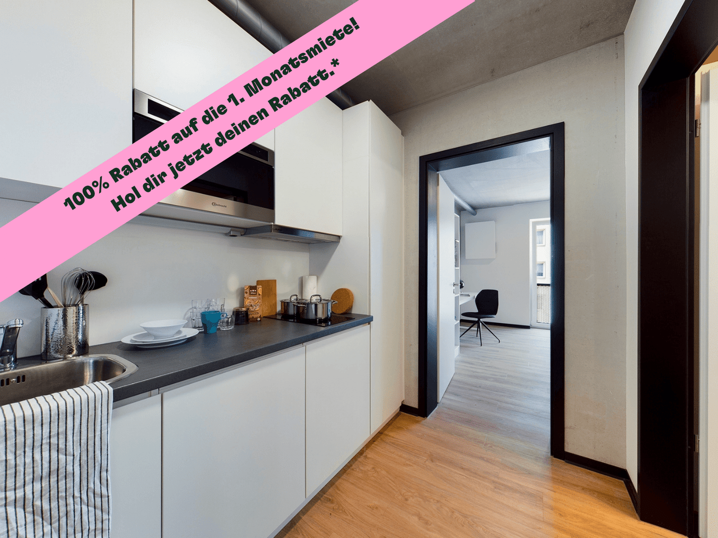 Möblierte All-inclusive Wohnung am Campus Deutz ideal für Studierende | Large Bude