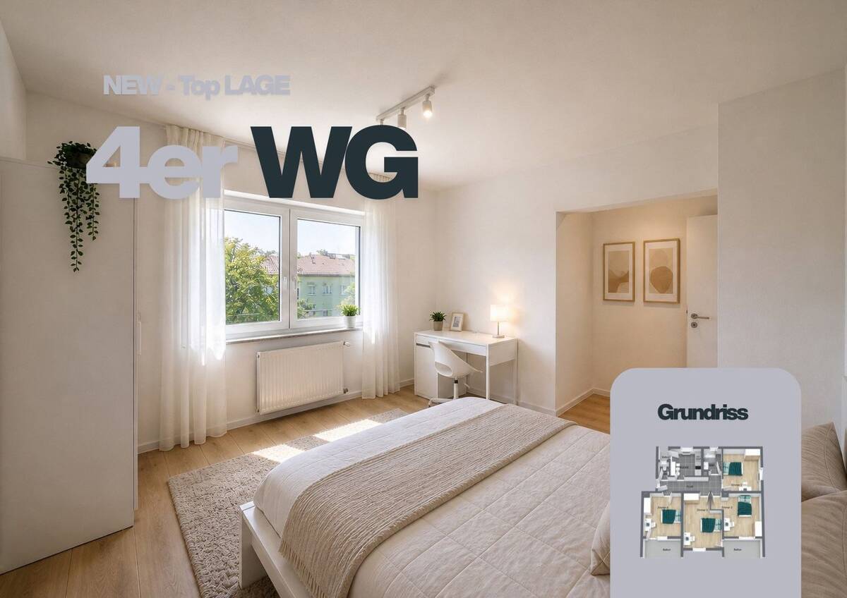 Erstbezug / Neugründung: Hochwertige 4-Zimmer-WG am Ulmer Eselsberg (Traminerweg) – 89075 Ulm – Bild 1 von 9