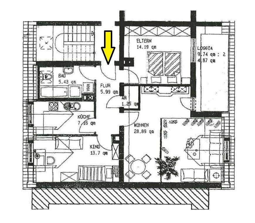 MITTENDRIN (statt nur dabei) - Sonnige 3-Zimmer-ETW mit West-Loggia & unverbaubarem Ausblick – Erlangen – Vorschaubild 2
