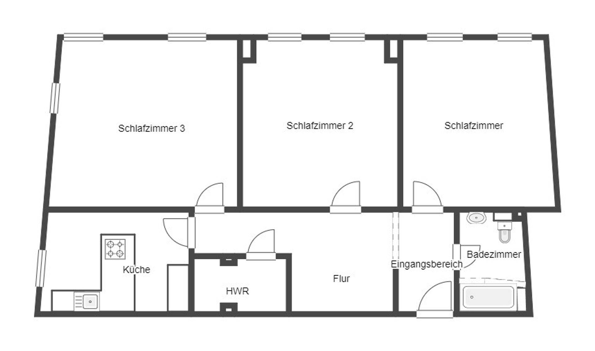 Etagenwohnung in 06484 Quedlinburg mit 90,35 m² kaufen