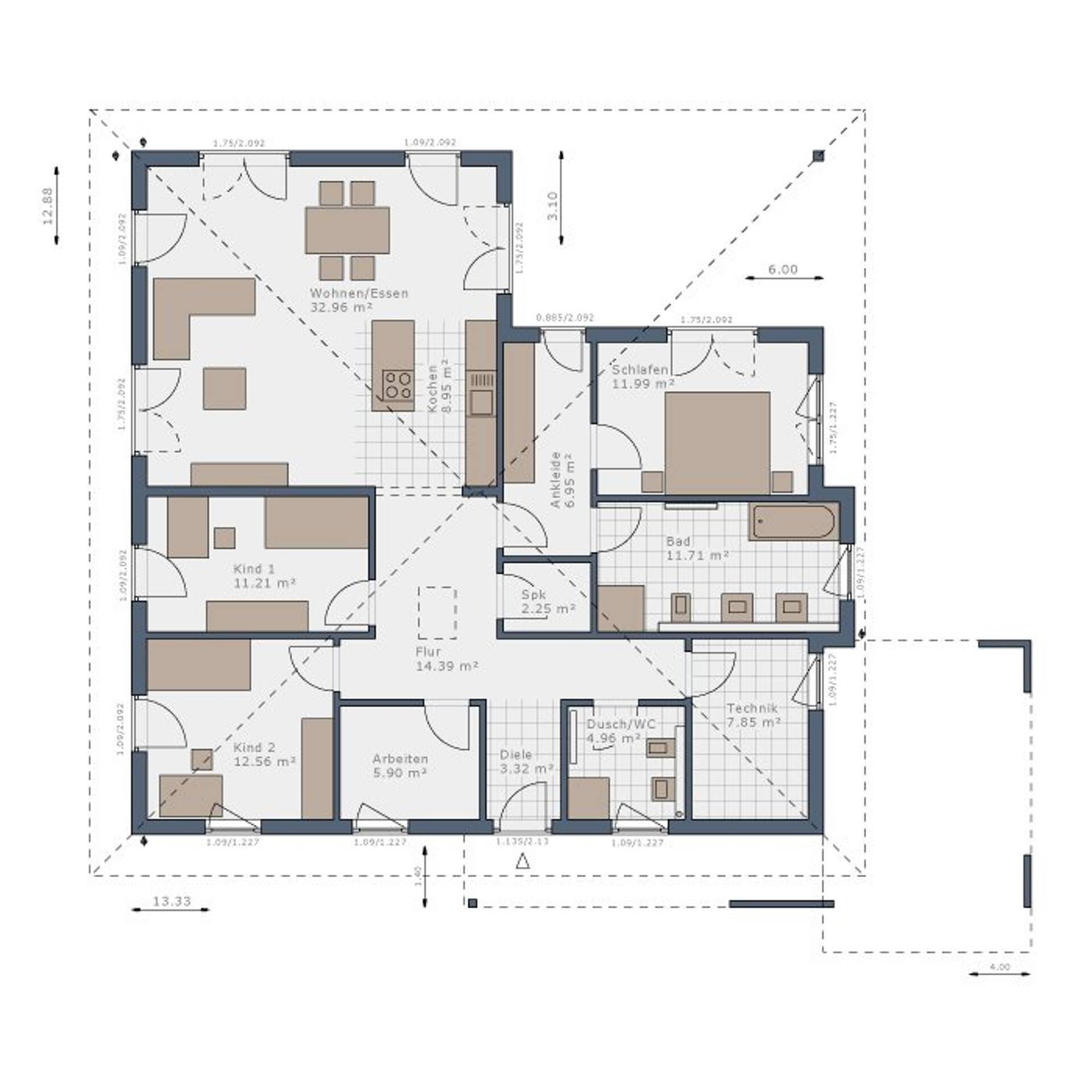 Bungalow in 14776 Brandenburg an der Havel mit 135 m² kaufen