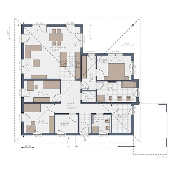 Bungalow in 14776 Brandenburg an der Havel mit 135 m² kaufen