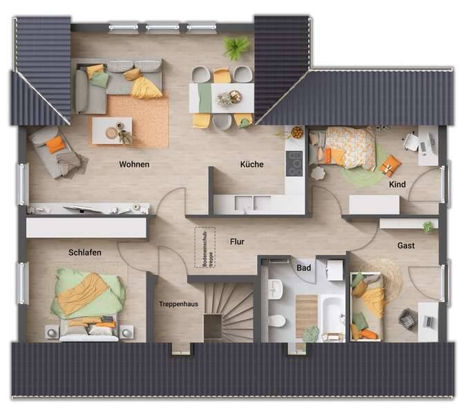 Zweifamilienhaus massiv gebaut, Preis inkl. Grundstück – Trittenheim – Vorschaubild 8