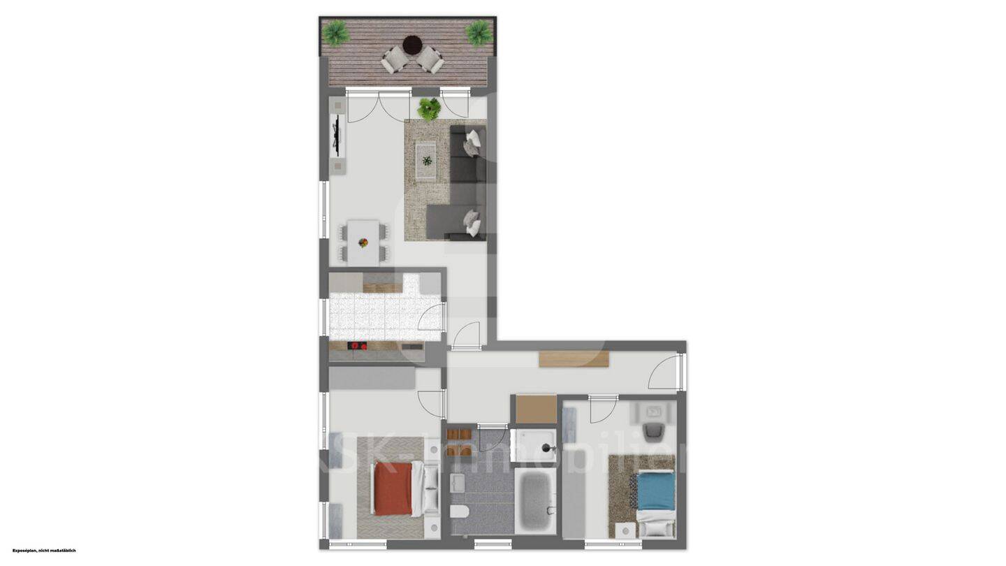 Moderne Eigentumswohnung mit Sonnenbalkon und Tiefgaragenstellplatz im Waldbadviertel! – Köln – Vorschaubild 7