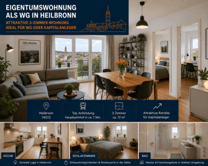 Provisionsfrei / Kapitalanlage in Heilbronn - Sofort Cashflow + massive Steuervorteile nutzen – 74076 Heilbronn – Vorschaubild 1