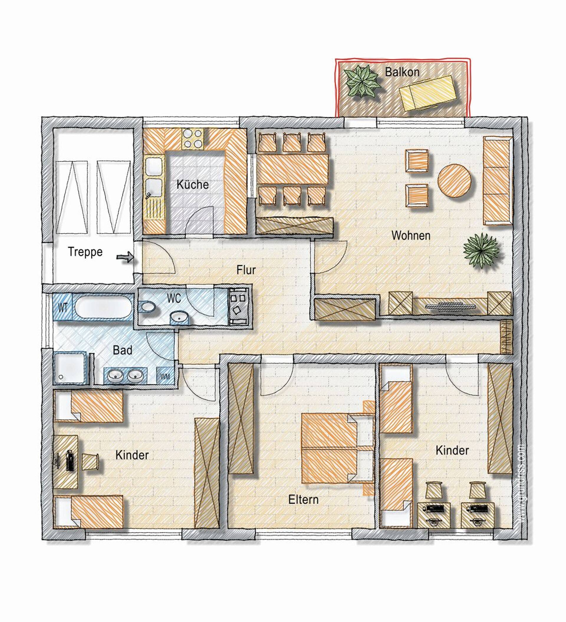 Etagenwohnung in 88400 Biberach an der Riß mit 115 m² kaufen