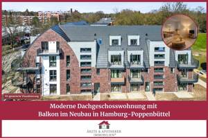Moderne Dachgeschosswohnung mit Balkon im Neubau in Hamburg-Poppenbüttel