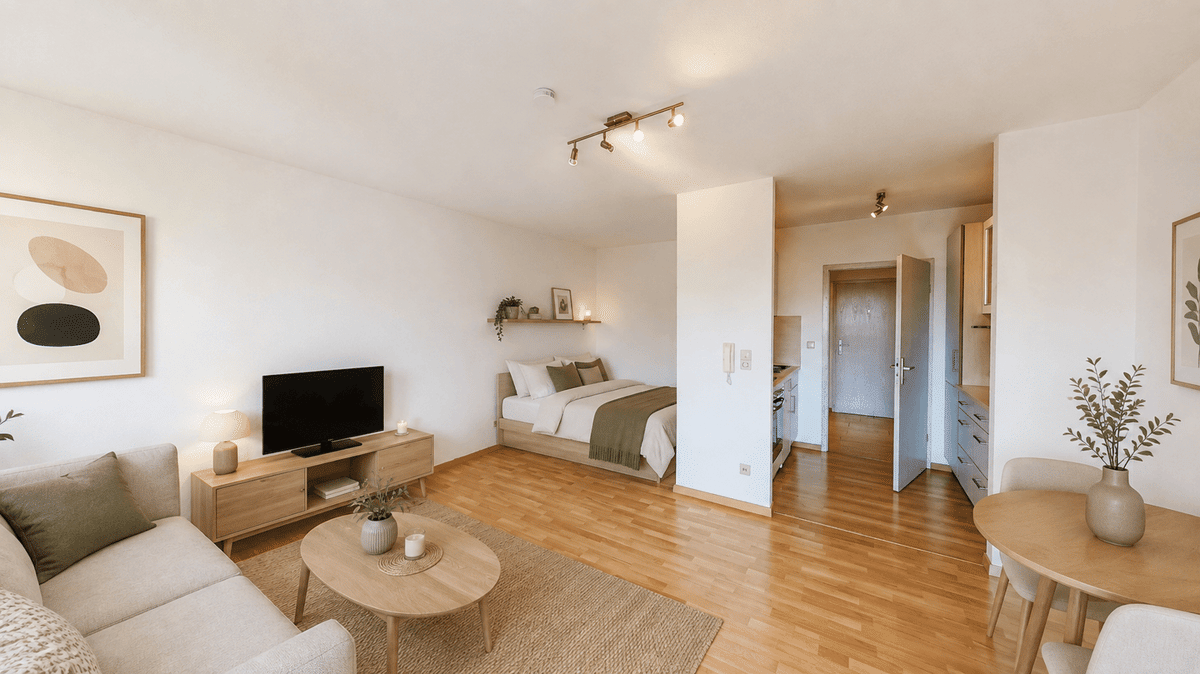 Urbanes Wohnen mit Potenzial: 1-Zimmer-Apartment mit Balkon in der Sanderau – 97072 Würzburg – Bild 1 von 9