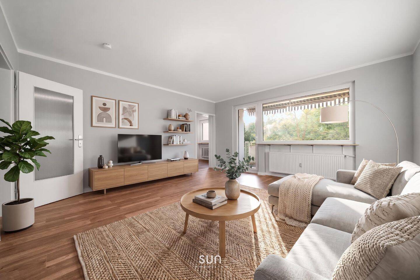 GRÜN AM MOSBACH, URBAN RICHTUNG RHEIN - Modernisierte 2-Zimmer-Wohnung in Biebrich – Wiesbaden – Vorschaubild 2