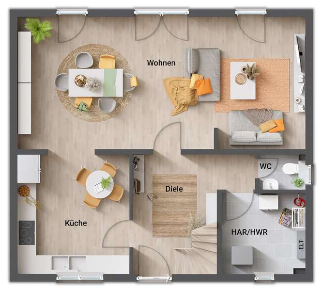 massiv gebautes Haus Flair 125, Preis inkl. Grundstück – Hauptstuhl – Vorschaubild 8