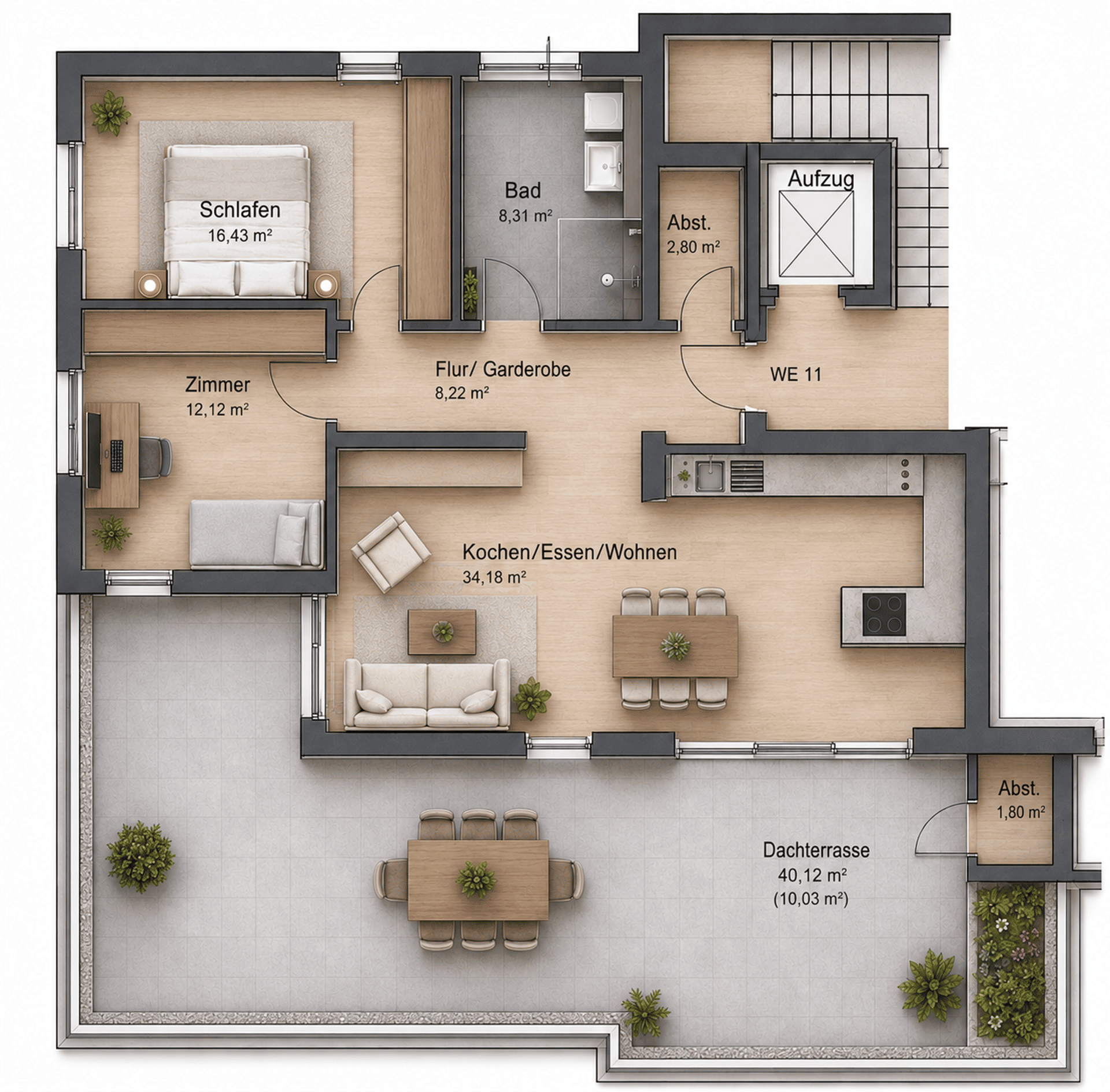 Dachgeschosswohnung in 76646 Bruchsal mit 94 m² kaufen