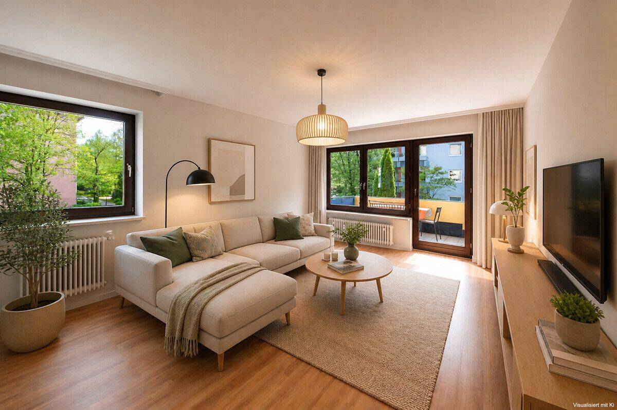 Schön Wohnen an der Isar - Lichtdurchflutete 3-Zimmer-Wohnung mit Balkon und Tiefgarage – 81543 München – Bild 1 von 1
